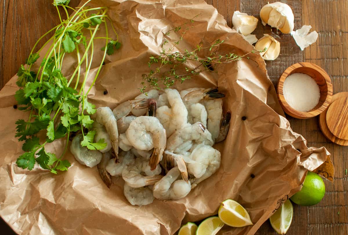 Ingredients for Cilantro Lime Shrimp