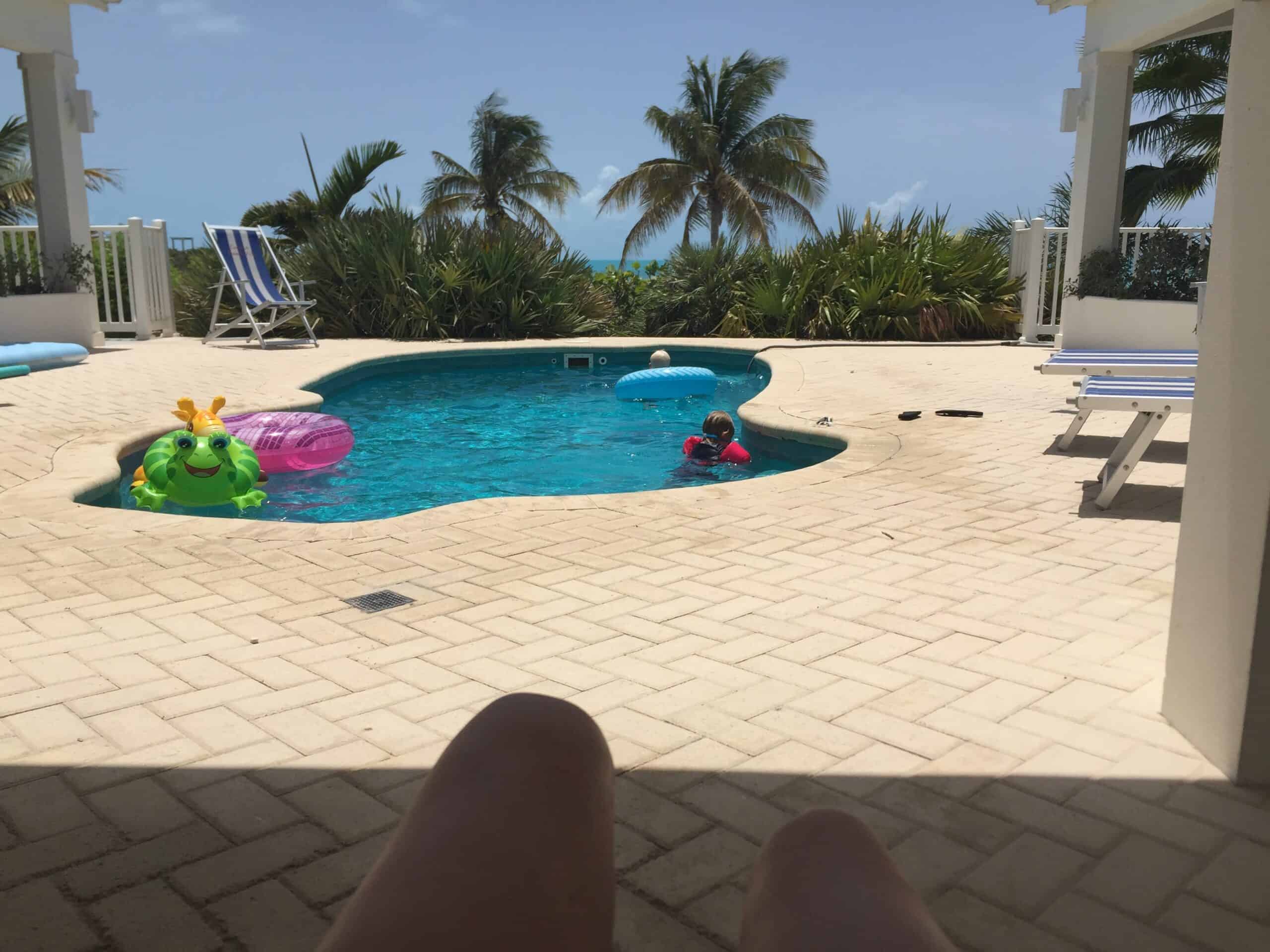 Coconut Beach Villa Pool view in Turks and caicos 