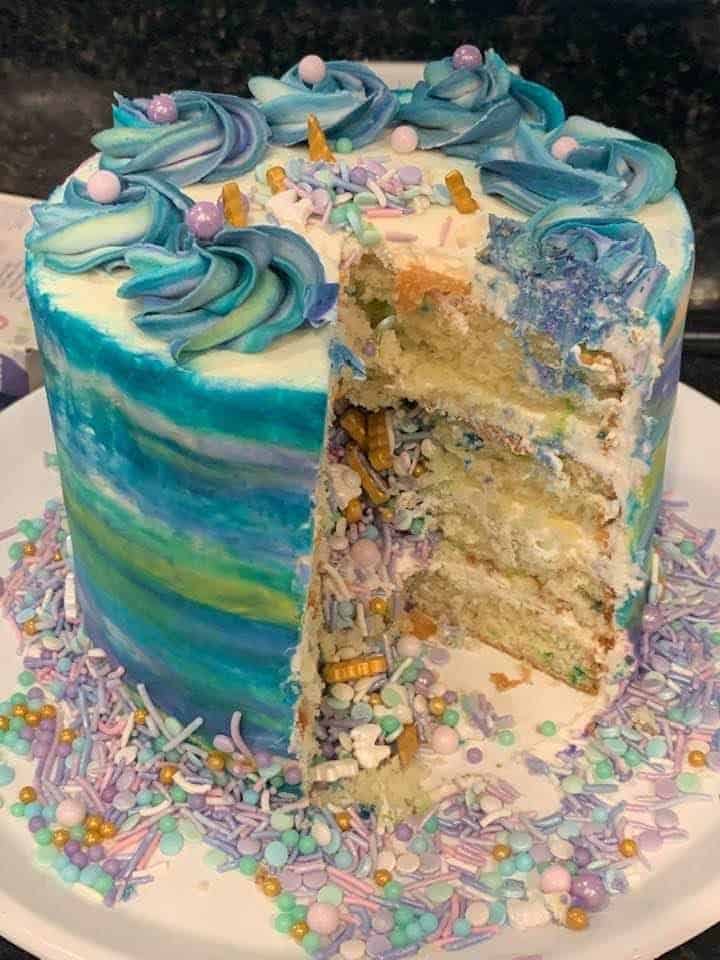 Rainbow Cake - Inside