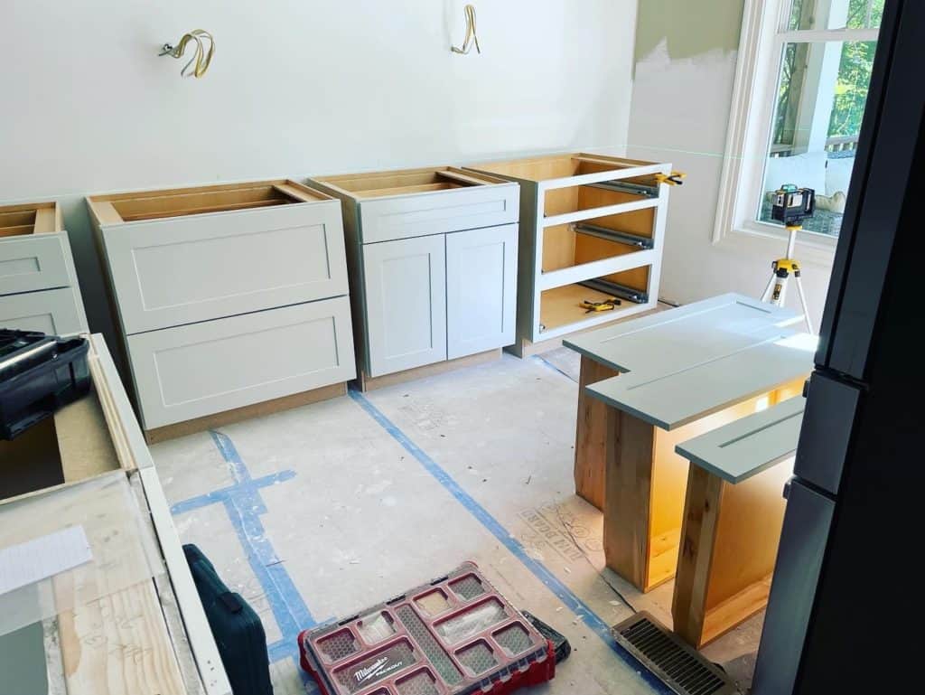 Installing Kitchen Cabinets