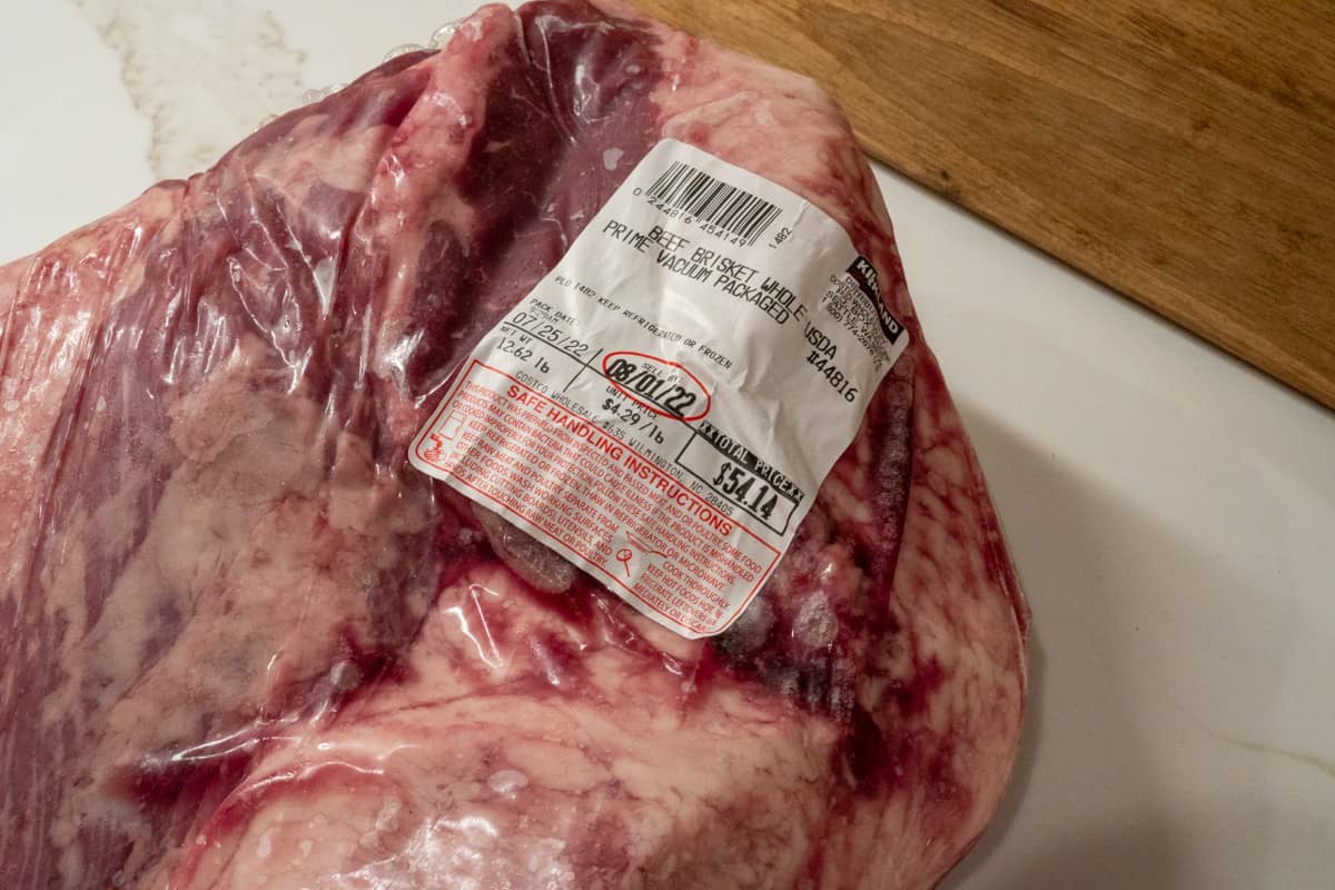 Brisket in Package with Price & Weight