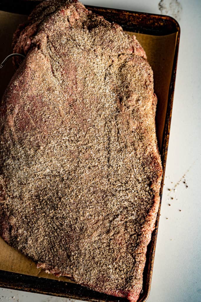 Seasoned Brisket for Smoker