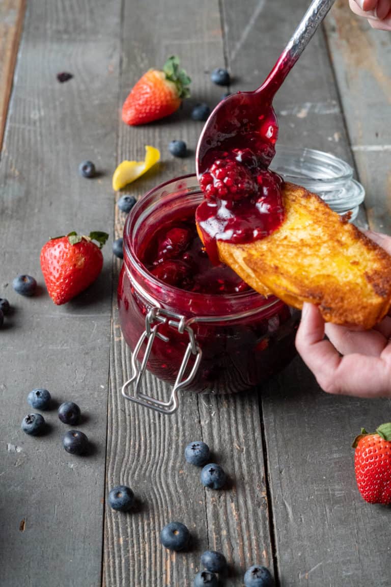 Berry Compotes On brioche Toast