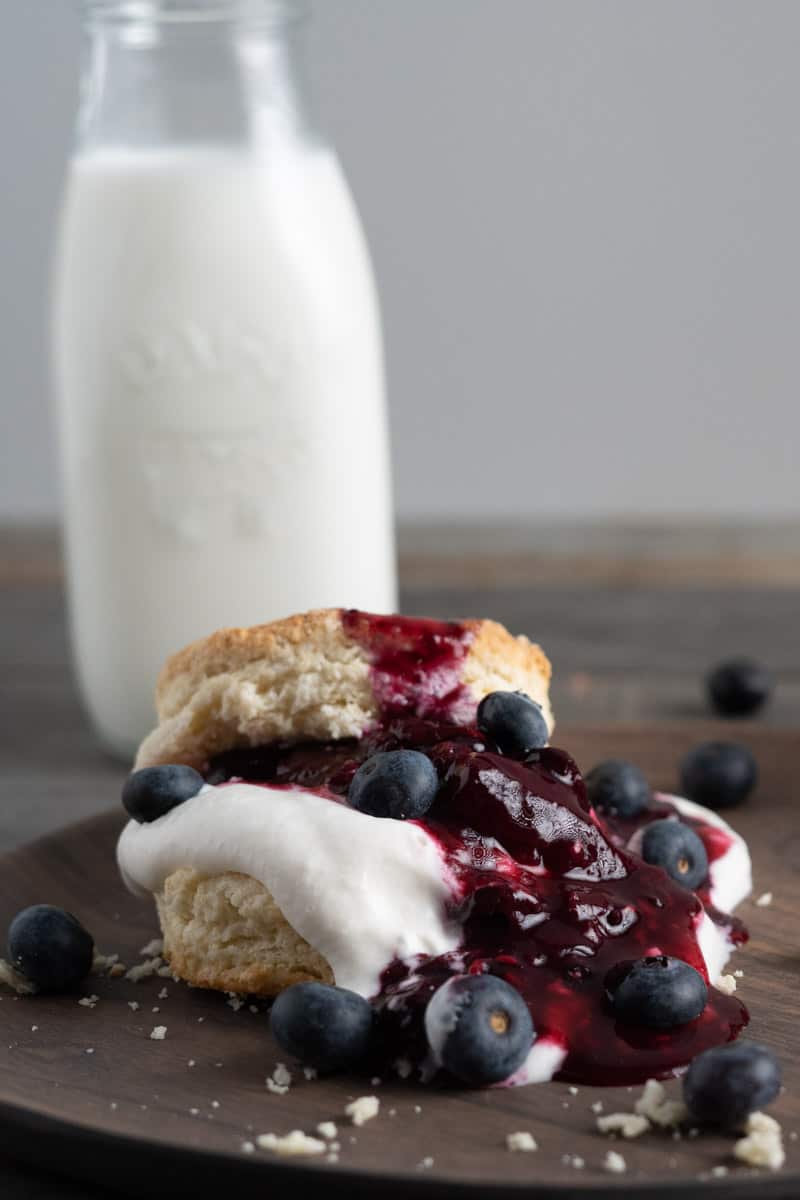 Berry Compote on Shortbread Biscuit