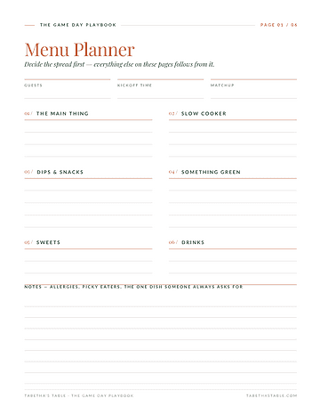 Cover of the September Game Day Playbook printable