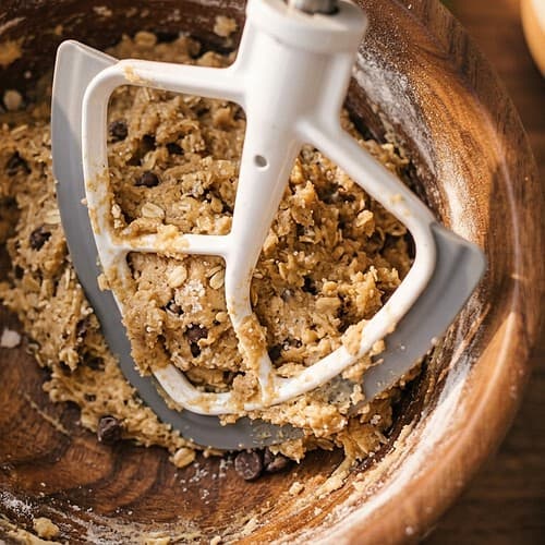 KitchenAid flex edge beater mixing cookie dough